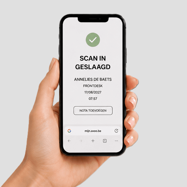 Smartphone toont scan in geslaagd